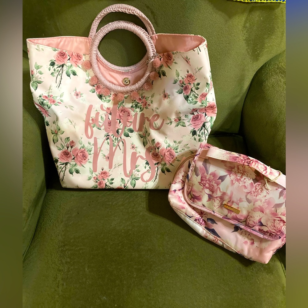 For the future Mrs bridal tote and cosmetic bag